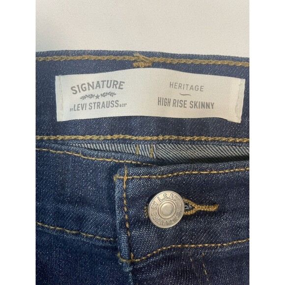 Levi Strauss Heritage High Rise Skinny Denim Women Jean's Size 14/ W32 NWT - Picture 3 of 12